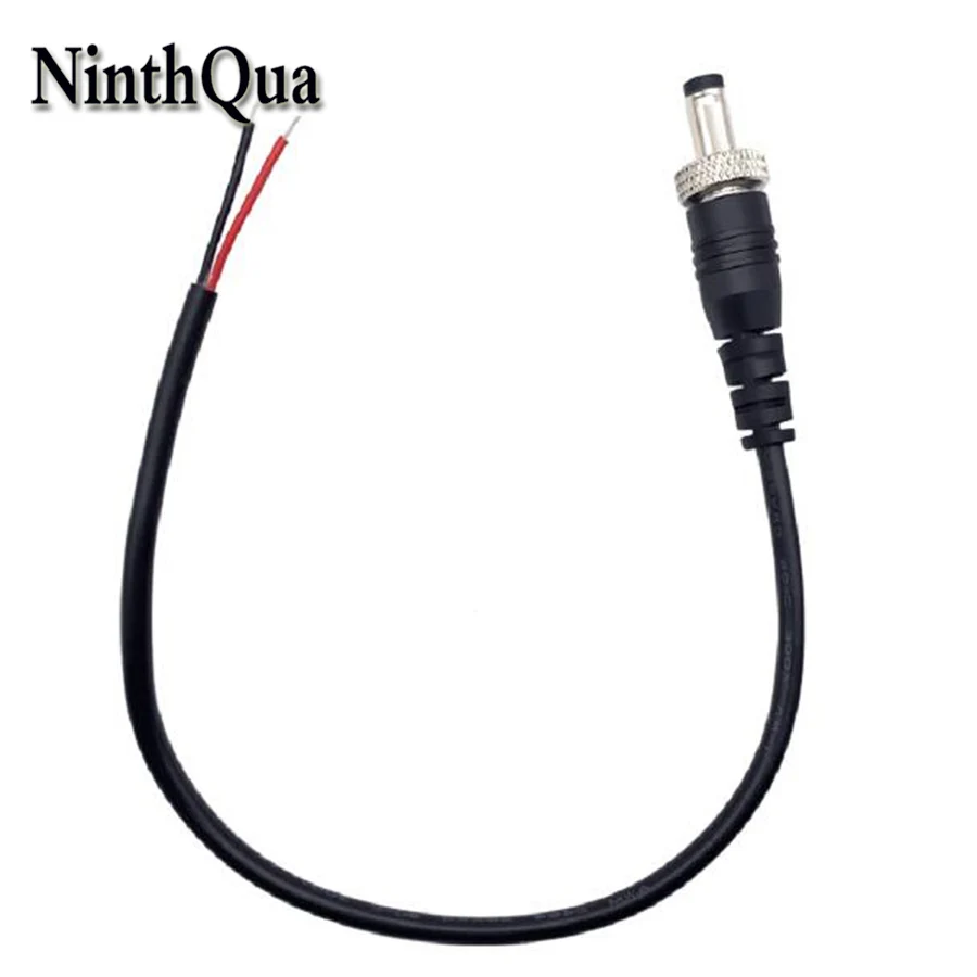 

1pcs 5.5*2.5mm / 5.5*2.1mmDC Male Power Cord with lockable Nut Thread Screw Buckle dc Connector Extension Cable 25cm