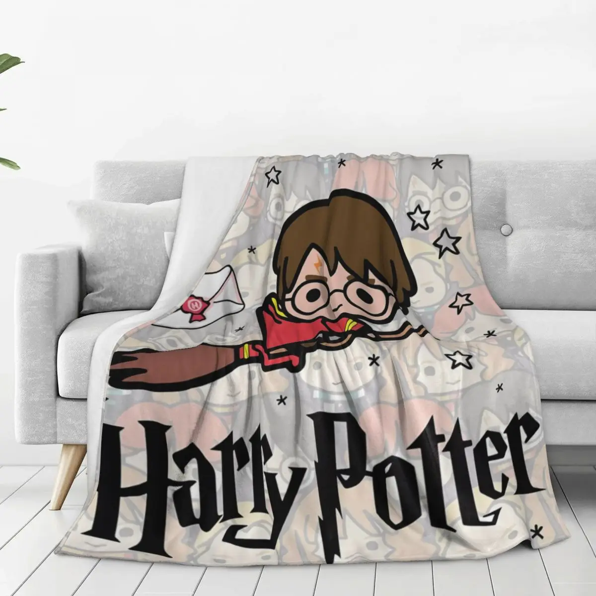 Одеяло H-Harry P-Potter с мультяшным дизайном качественное теплое мягкое одеяло зимнее