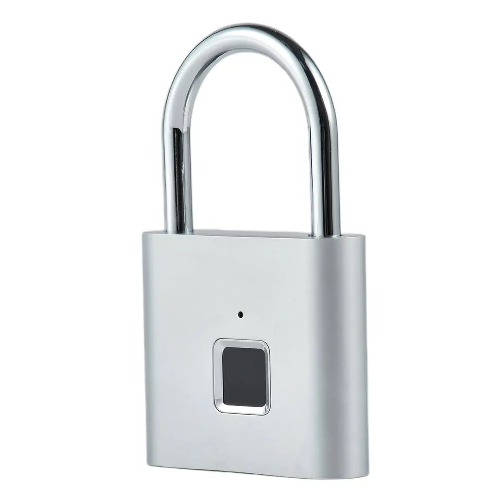 

1 Pcs Keyless USB Rechargeable Door Lock Fingerprint Smart Padlock Quick Unlock Zinc alloy Metal Self Developing Chip