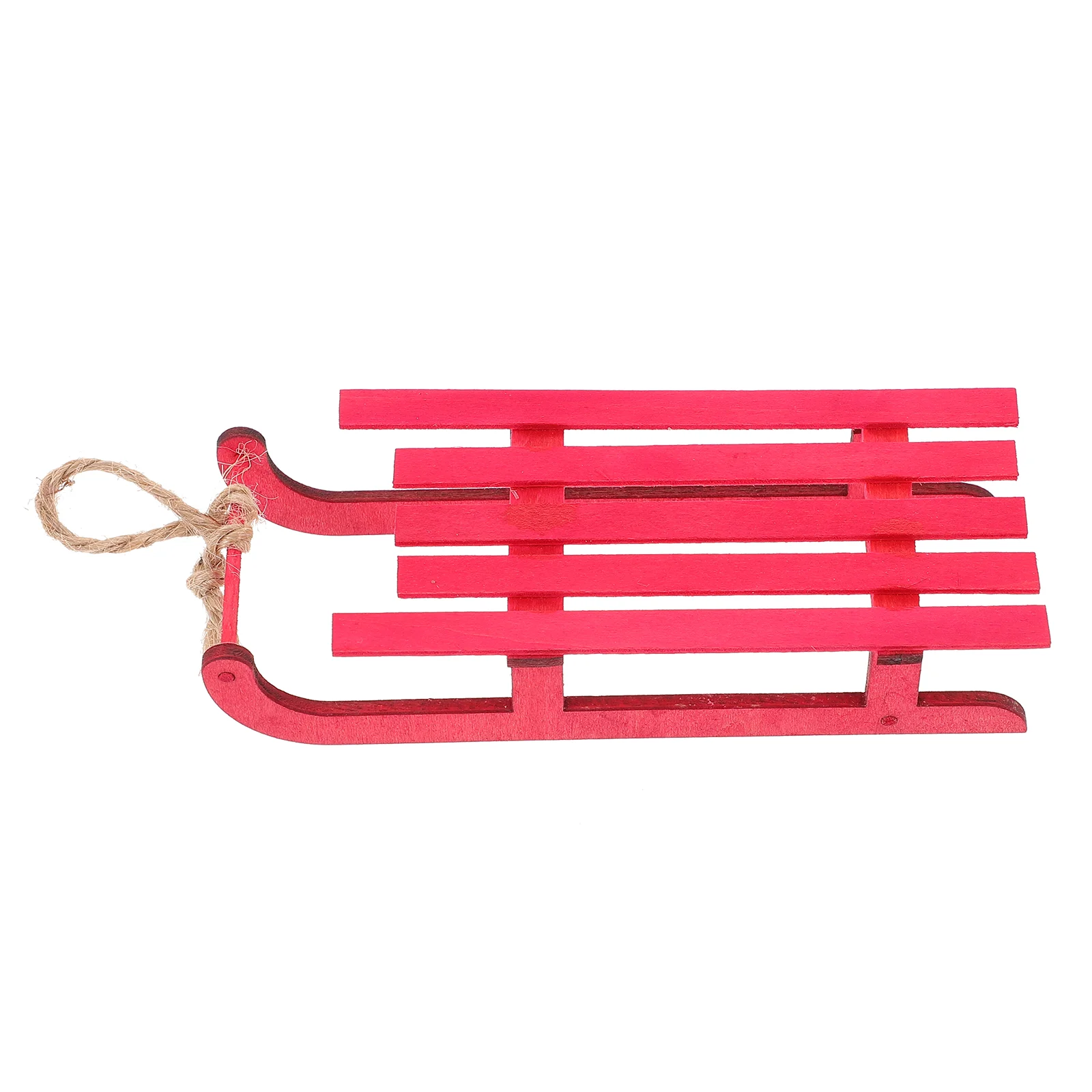 

Christmas Sled Ornament Miniature Wooden Sleighs Vintage Holiday Sleigh Xmas Hanging Pendant Mini Sled Model Mantel