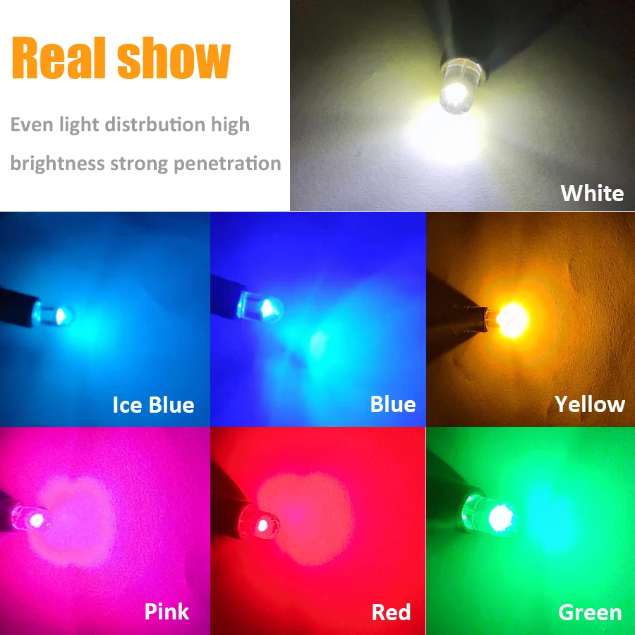 10 штук W5W светодиодные лампы T10 для автомобиля COB Glass Interior Parts Bulbs 6000K Белый автоматическая номерная пластина Лампа купола Читайте свет вкл.