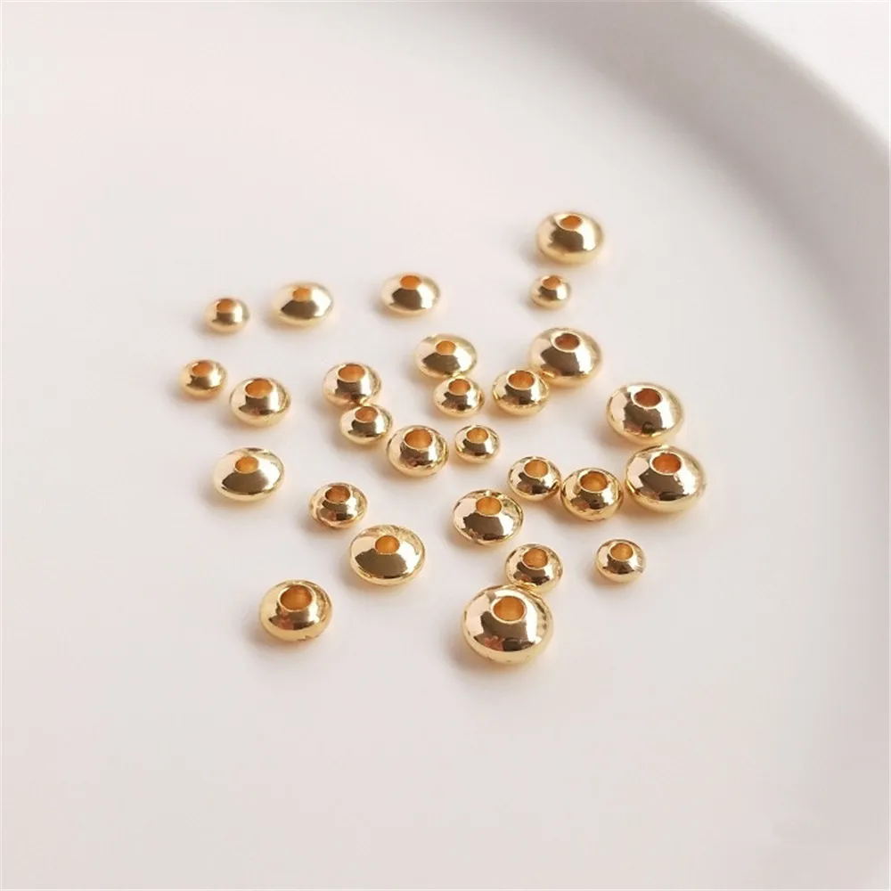 

14K plated gold filled DIY bracelet abacus bead diameter 3/4/5/6mm separator bead
