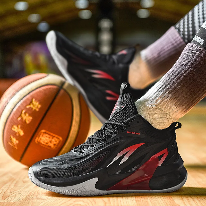 Wear-resistant casual flame basketball shoes men's sneaker