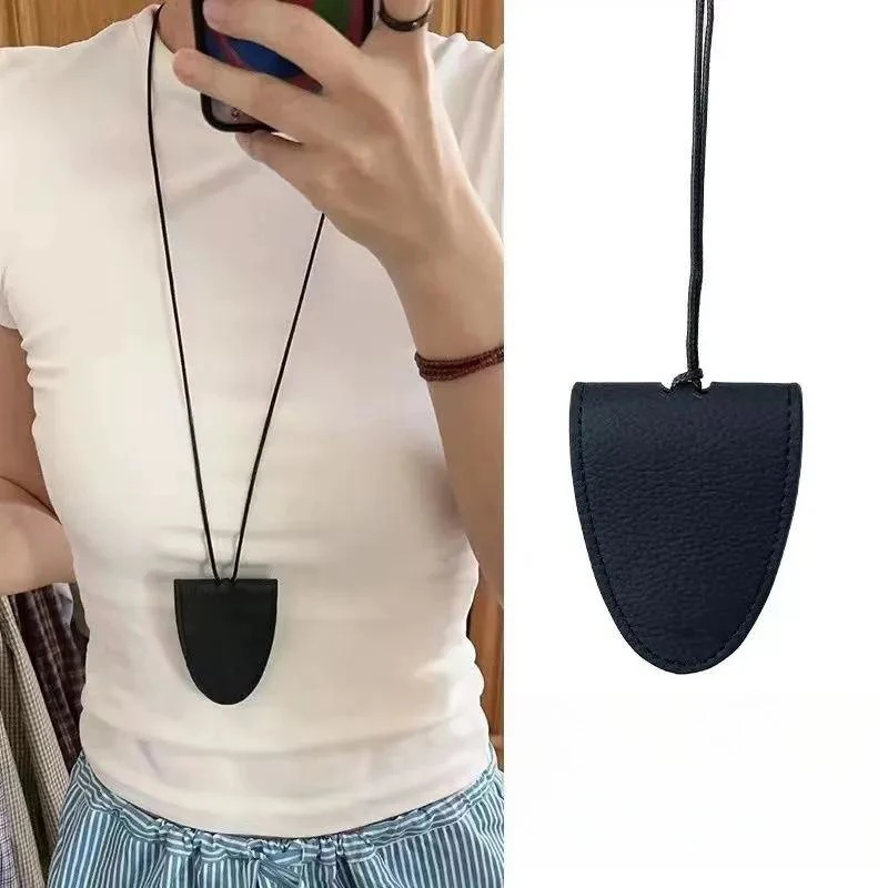 

Кожаная портативная крутая стильная сумка-ожерелье, новая подвесная Bluetooth-гарнитура на шее, очки, органайзер для ключей, сумки