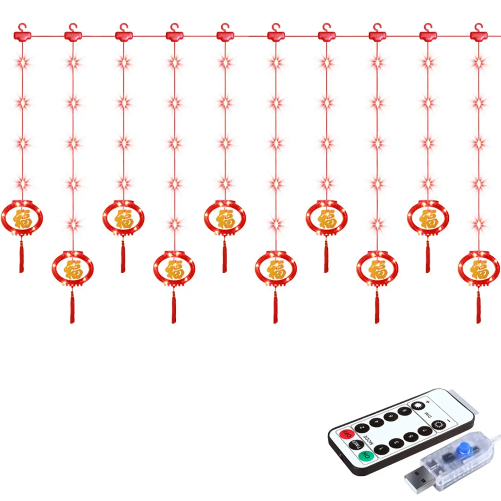 

Chinese New Year String Light Decoration Remote Control Backdrop Hanging Light