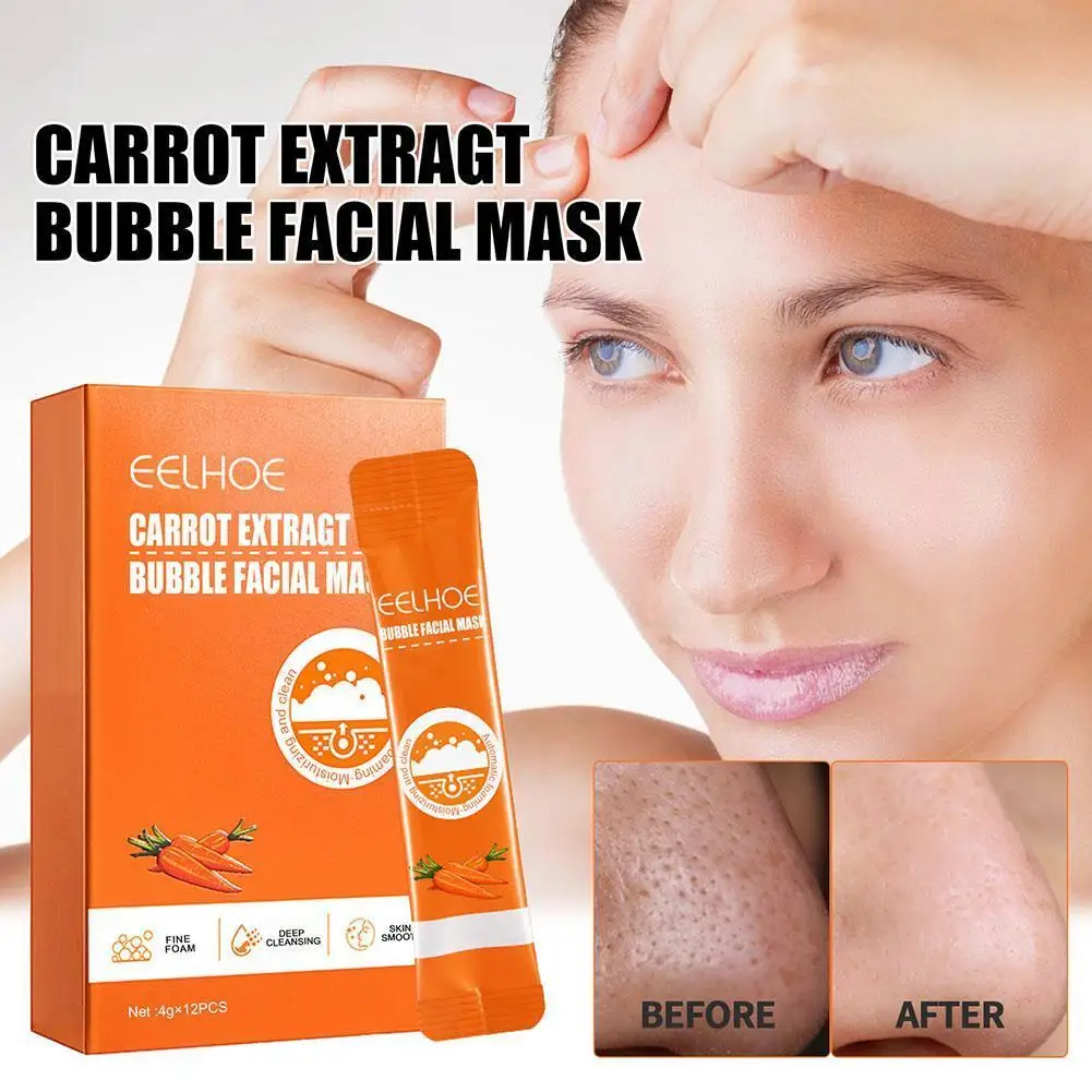

Маска для лица с эффектом блеска моркови, Антивозрастная маска для лица, удаление черных точек, Глубокая очистка кожи лица, 1 коробка, C M3A0