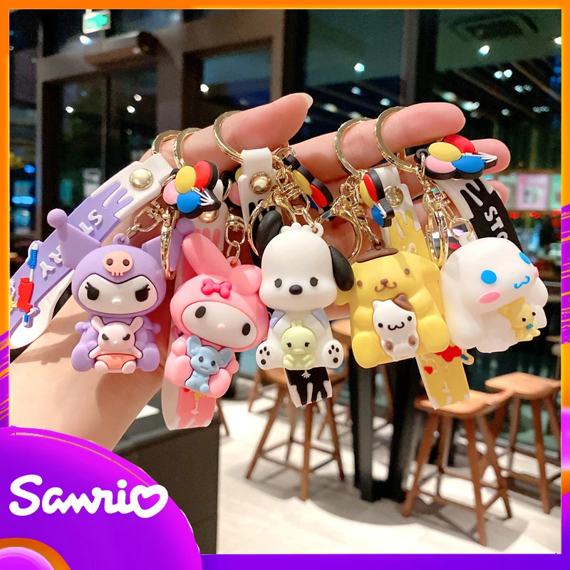

Sanrio телефон, милый мультяшный брелок для ключей Hellokitty Mymelody Kuromi