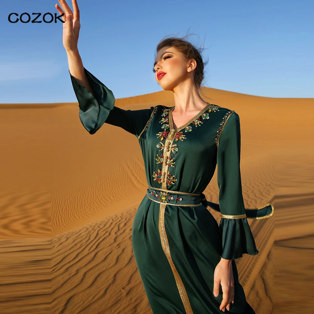 

Ramadan Eid Mubarak Kaftan African Dresses For Women Dubai Abaya Pakistan Arabic Turkey Islam Muslim Long Dress Caftan Marocain