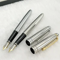 luxury mb 163 fountain rollerball ballpoint pens silver shiny metal with serial number business office writing stationery