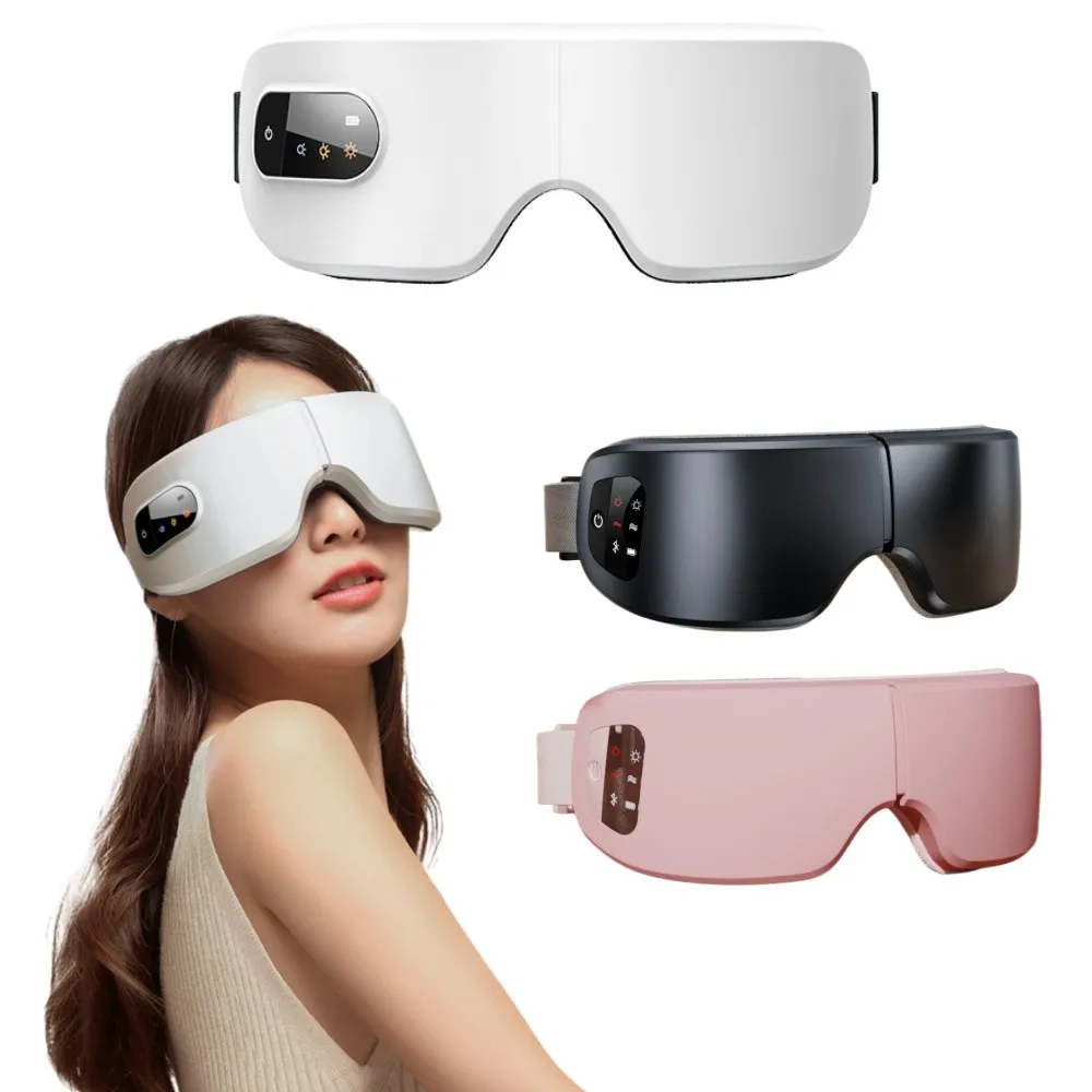 Купи Умная Электронная Вибрирующая маска для глаз, с подогревом, Smart Eye Massager Instrument Electric Hot Compres Heating Vibration Massage Bluetooth Music Eye Care Relieve Fatigue Sleep Mask за 1,675 рублей в магазине AliExpress