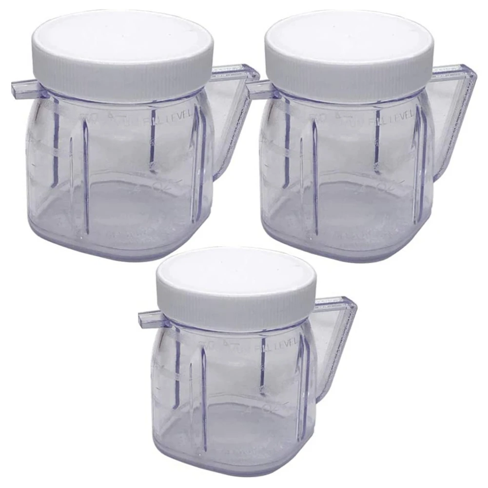 

Аксессуар для блендера Oster запасные части для блендера, 4937 Mini Osterizer, пластиковые мини-банки с крышками (3 упаковки)