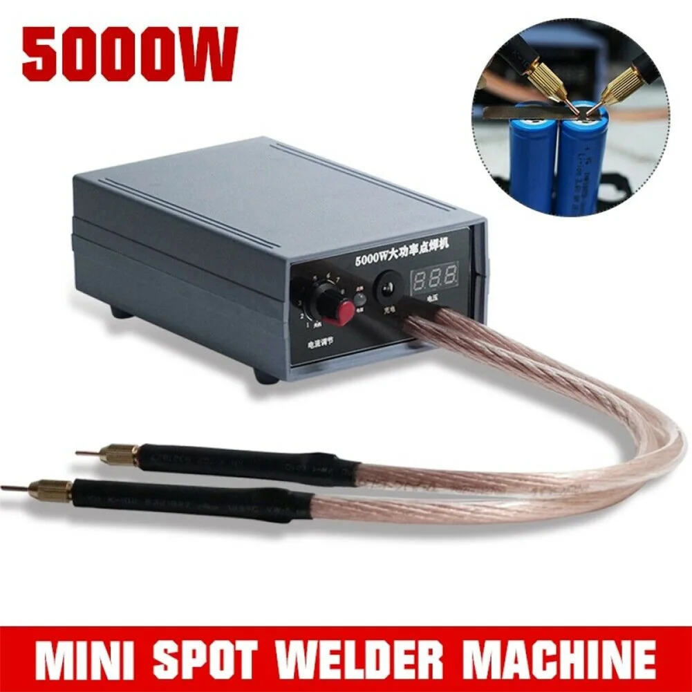 Portable Battery Spot Welder Kit 5000W Battery Spot Welder Spot Welder 0-800A Current Welder Welding 0.1- 0.2mm