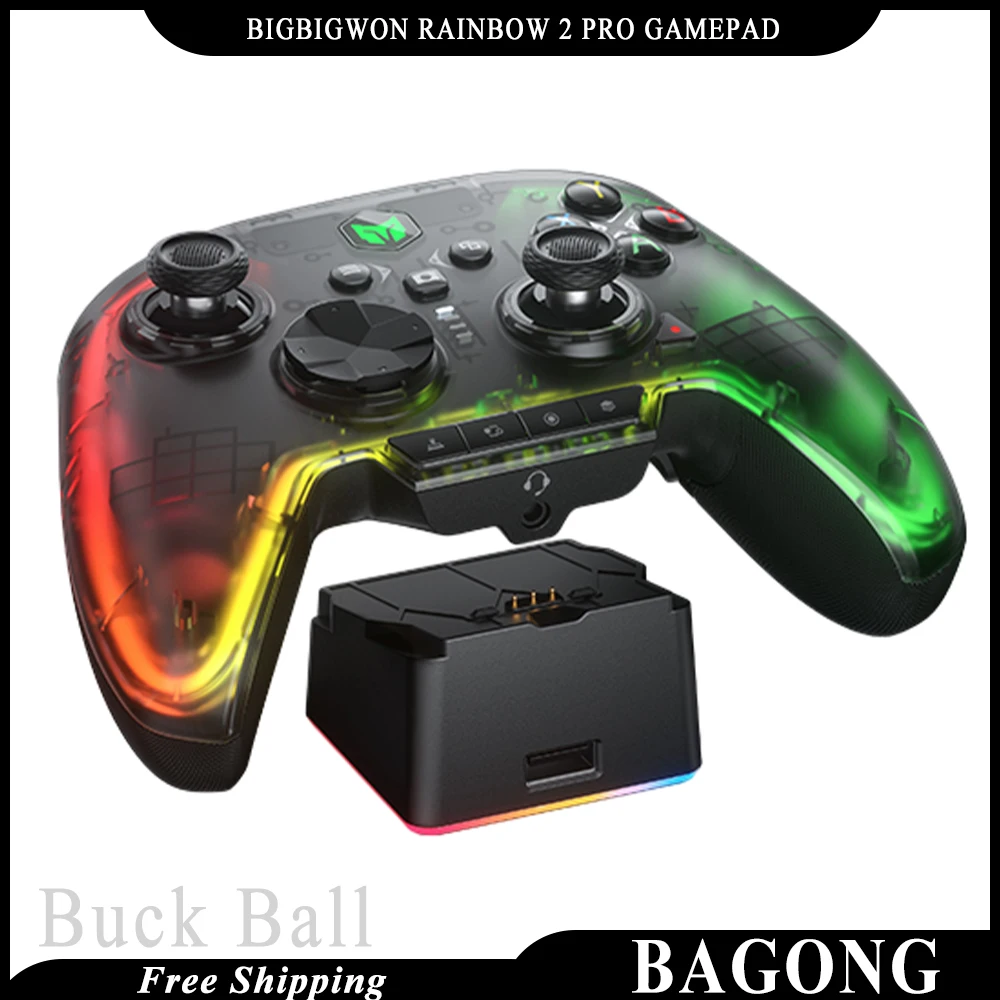 

Bigbigwon Rainbow 2 Pro Gamepad Wireless Bluetooth Elite Game Pad Controller Handle For Pc Tv Computer Switch Man Gaming Gifts