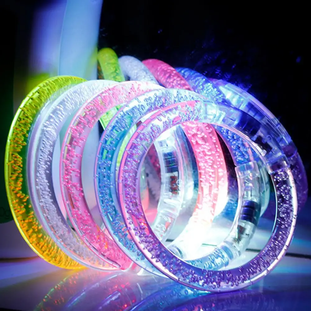 

2Pcs Attractive LED Wristband Multicolor Detachable Joint Nightclub LED Glow Bracelets Light Up Wristbands Enhance Atmosphere