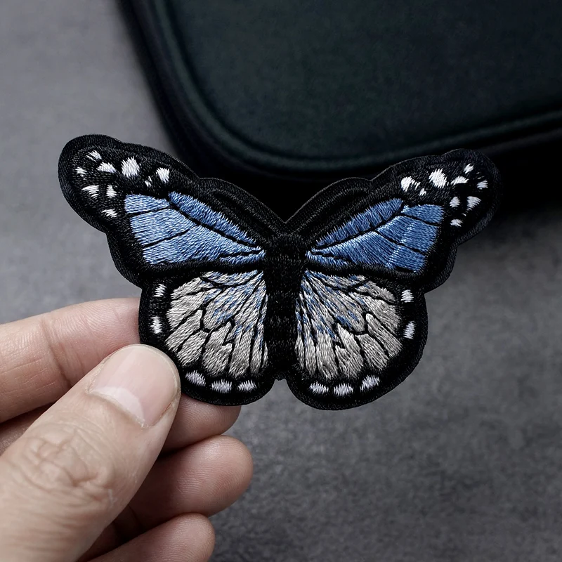 Нашивки с бабочками Значки из ткани сделай сам вышитая аппликация швейные