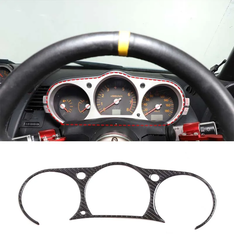

For Nissan 350Z 2003-2006 Soft Carbon Fiber Car Central Control Dashboard Panel Frame Decorative Sticker Interior Accessories