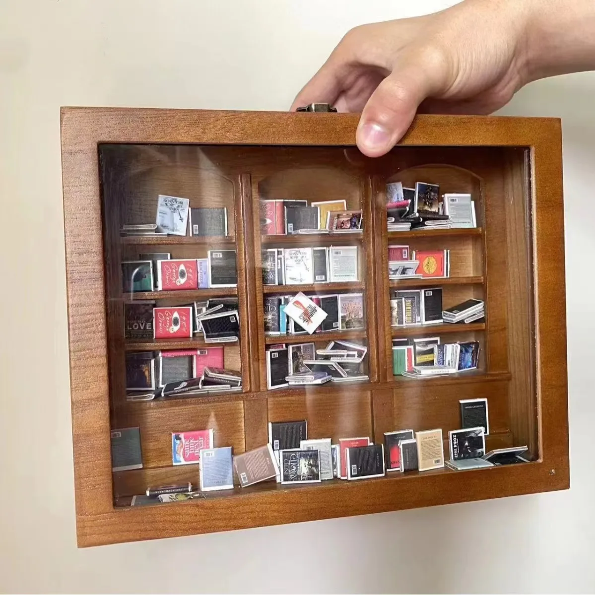 Книжная полка с защитой от тревоги деревянная книжная шкаф для демонстрации