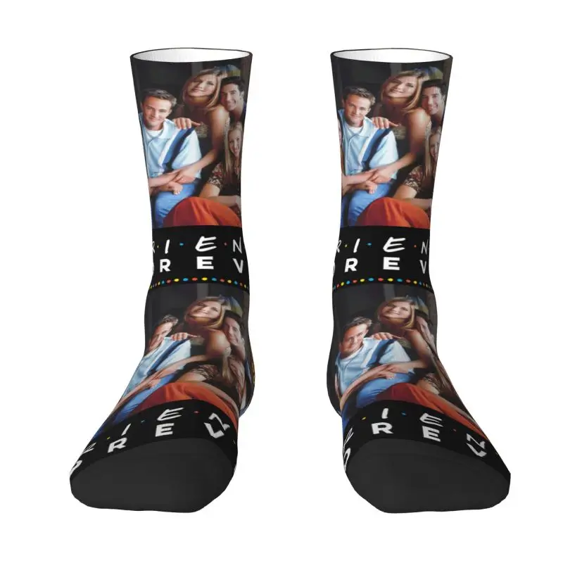

Friends Funny Poster Men's Crew Socks Unisex Cool TV Show Spring Summer Autumn Winter Dress Socks