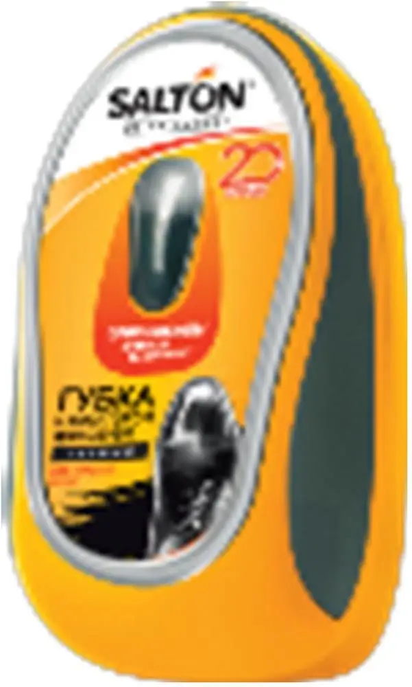 Губка для обуви салтон гладкой кожи черный с дозатором | Дом и сад