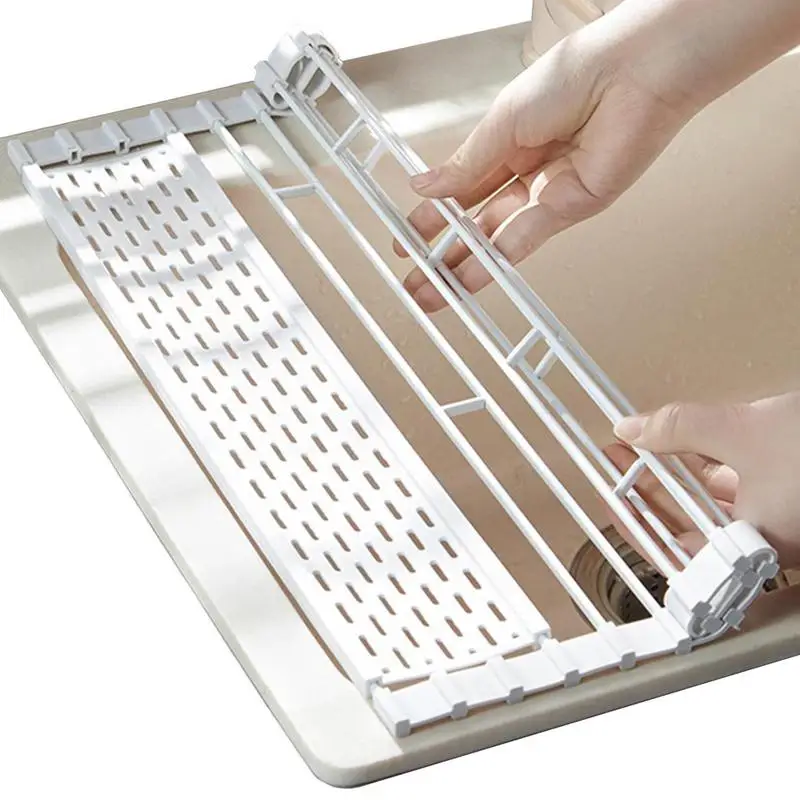 

Collapsible Dish Drying Rack Foldable Kitchen Drainer Rack Multipurpose Over Sink Sink Rack For Cups Fruits Vegetables Kitchen