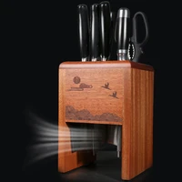 ebony wood kitchen knife holder universal knife stand cleaver slicing japanese knives storage rack multifunction knife block