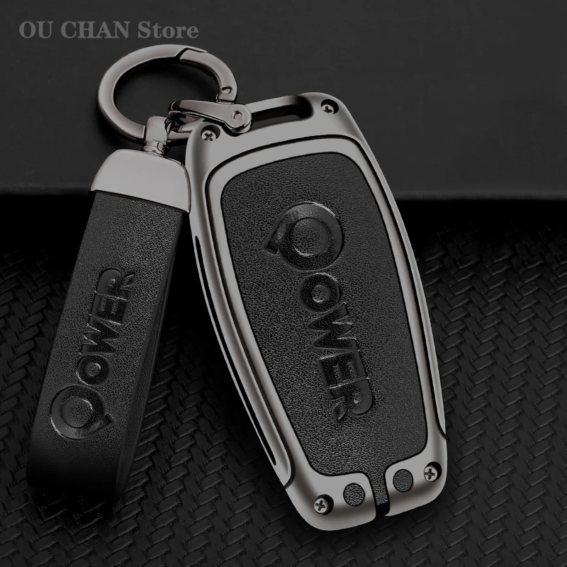 

New Alloy Leather Car Smart Key Cover Case Shell For Great Wall POER Haval Hover H1 H4 H6 H7 H9 F5 F7 H2S GMW Coupe