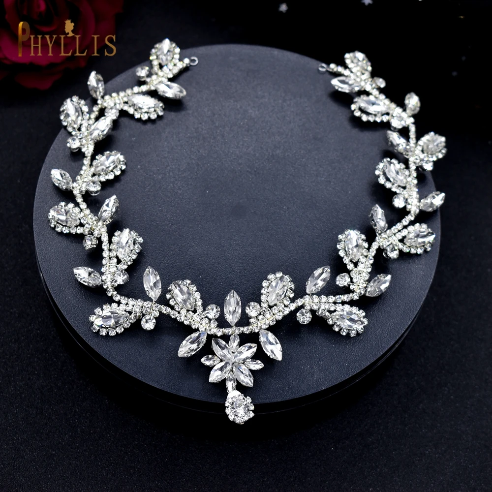 

A501 Crystal Bridal Headband Wedding Hair Vine Bride Hair Jewelry for Women Headwear Forehead Headpiece Indian Headdress