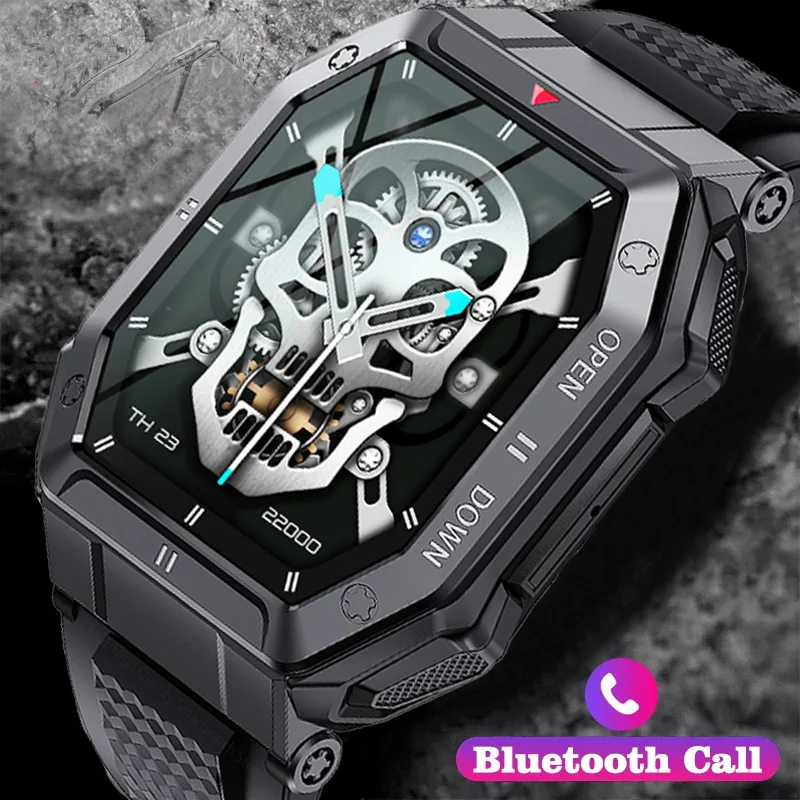 

2023New Bluetooth Call Smart Watch Men 1.85" HD Screen Outdoor Sports Fitness Bracelet Blood Pressure Waterproof Smartwatch Men