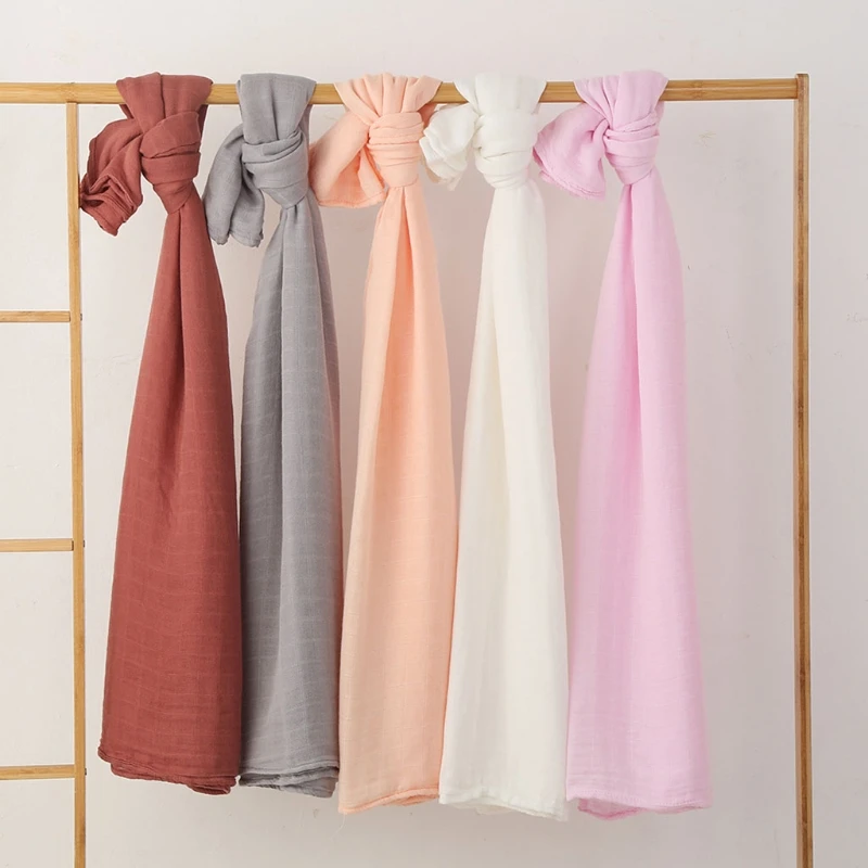 

100x100cm Baby Muslin Receiving Blanket Soft Bamboo Cotton Swaddling Wrap Sleep Bag Bath Towel Stroller Cover for Newbor A2UB