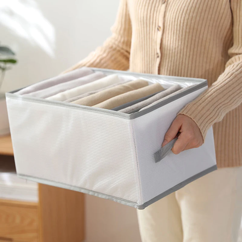 

Large Capacity Folding Clothes Storage Box Bra Underwear Organizer Wardrobe Clothes Separation Basket Divider Boxes