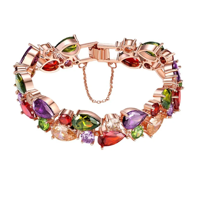 

Элегантный серебряный браслет TW11 с кристаллами циркония, модные ювелирные изделия для женщин, для помолвки, свадьбы, гламур, ювелирные изделия