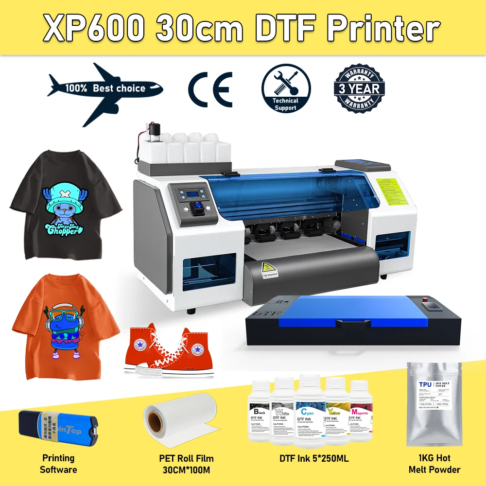 

Принтер A3 DTF XP600 Машина для печати на футболках Прямой принтер для пленки A3 dtf Принтер для футболок, джинсов, толстовок, кепок
