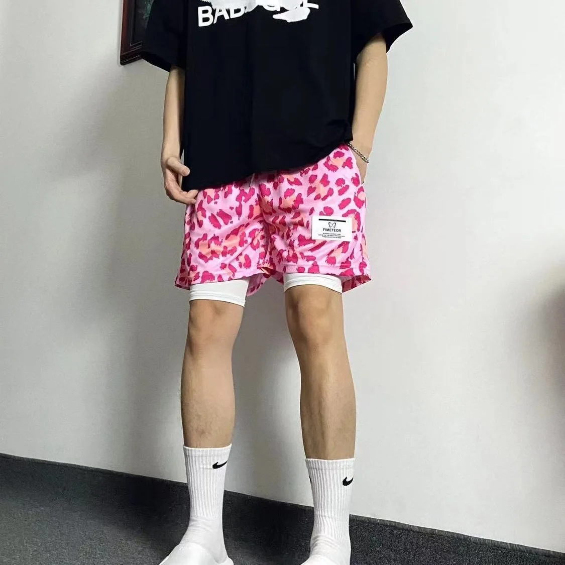 Шорты FIMOETERO мужские спортивные модные брендовые Свободные повседневные с