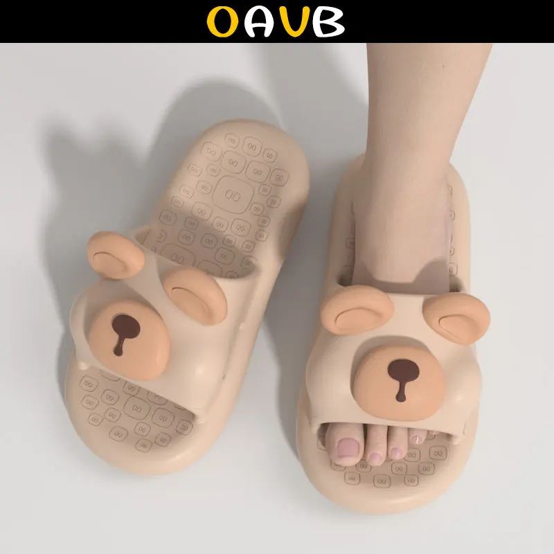 

OAVB Women Shoes Thick Soft Sole Slippers Women Non-slip Mute Women's Sandals Cartoon Casual Sandal Slipper New Shoes Summer
