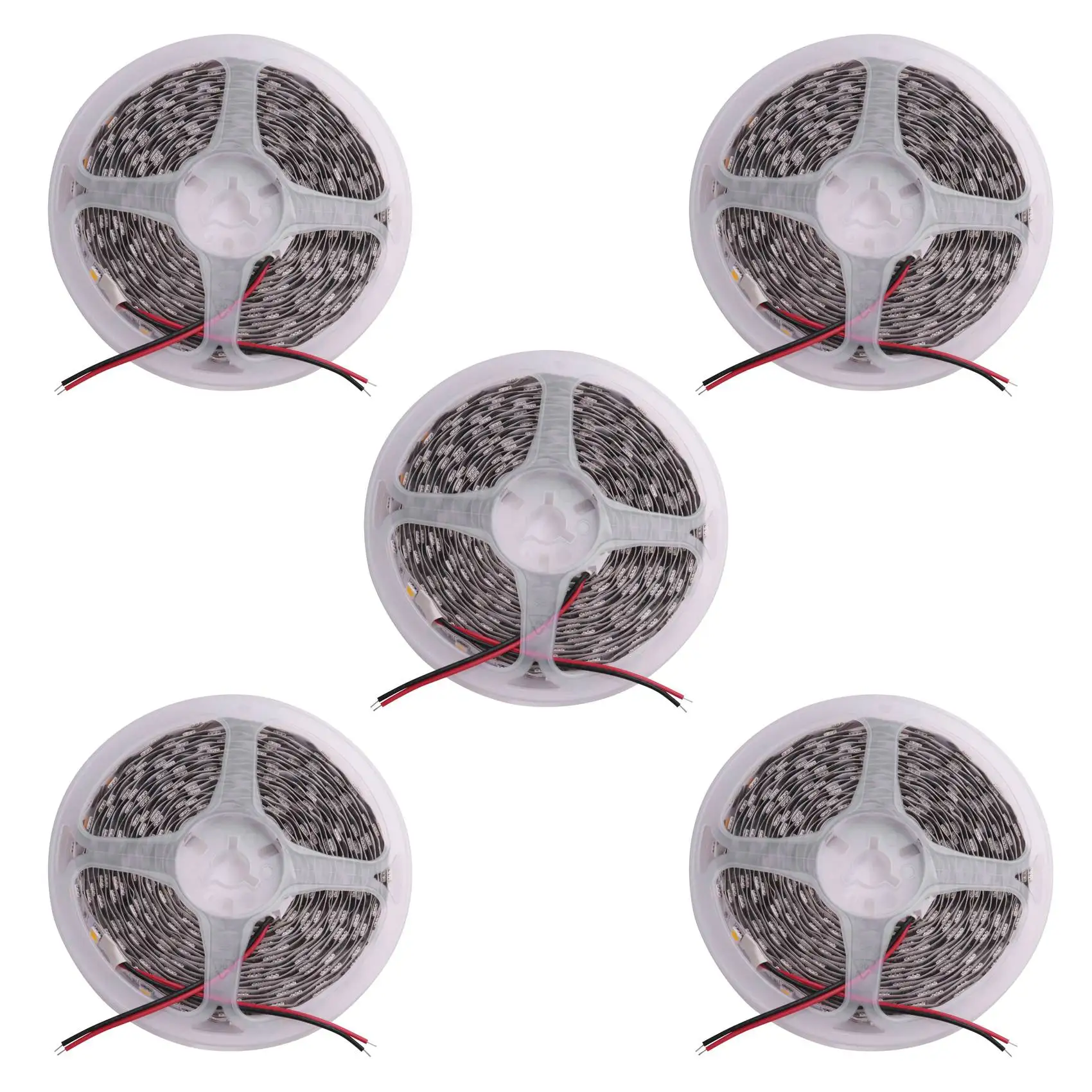 

5X 300 Warm White LED 5050 SMD Flexible Light Lamp Strip 12V DC Home Club 5M