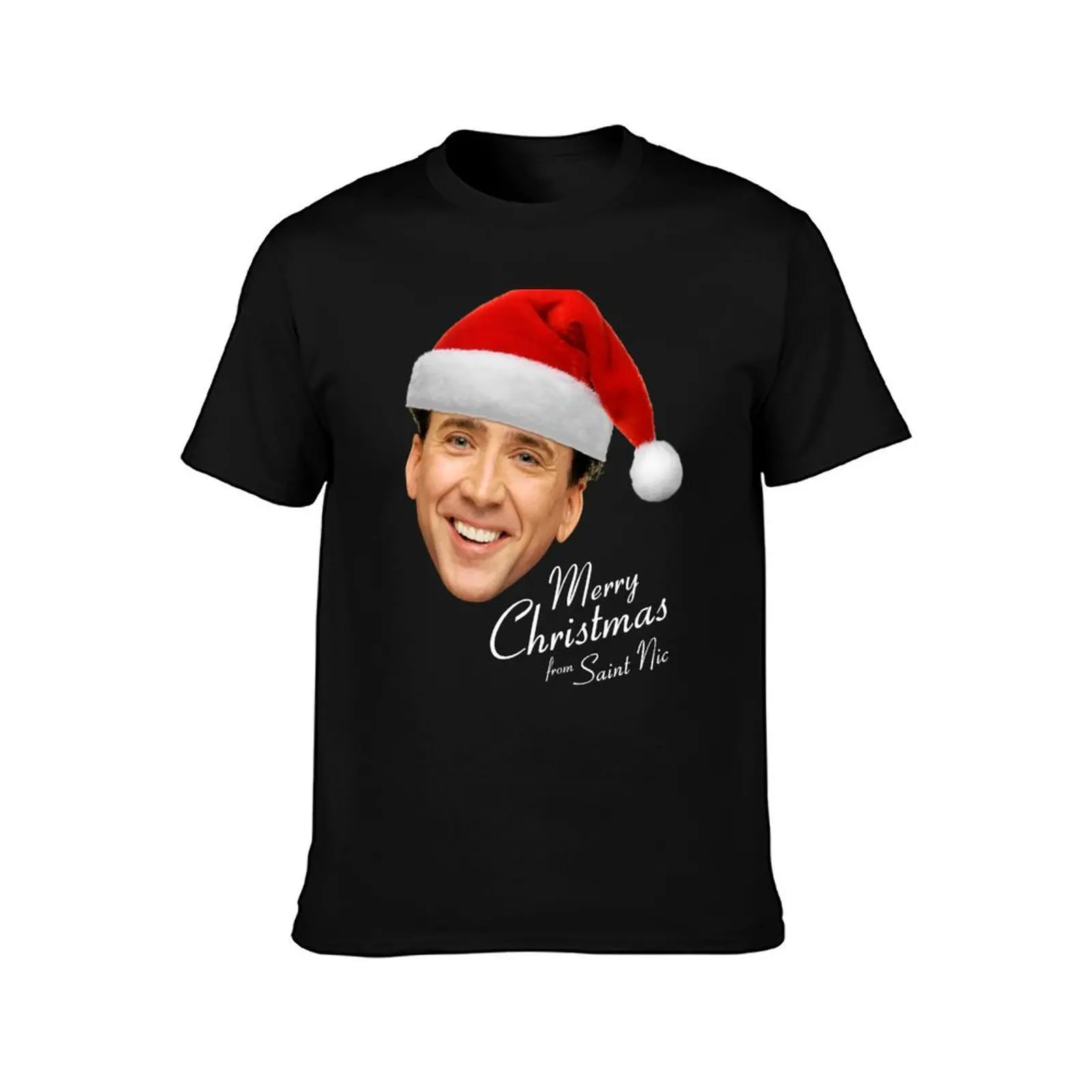 Футболка Merry Christmas from St Nic-olas Cage аниме-фигурки винтажная аниме-рубашка рубашка на