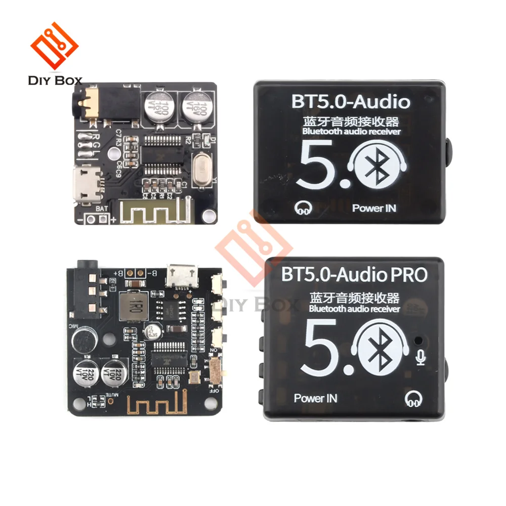 

Mini Bluetooth 5.0 Decoder Board Audio Receiver BT5.0 PRO MP3 Lossless Player Wireless Stereo Music Amplifier Module With Case