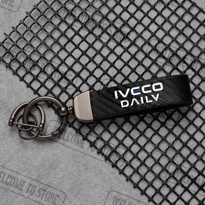 

Для IVECO Daily 4X4 логотип DAILY IV V VI Van Camper кожаный автомобильный брелок из углеродного волокна с пряжкой в форме подковы ювелирные аксессуары