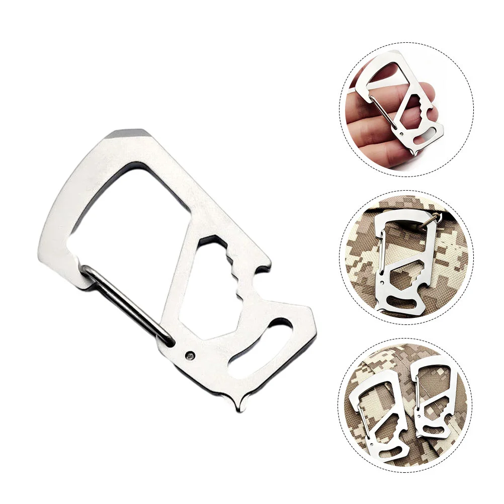 

Carabiner Buckle Steel Stainless Bottle D Opener Hanging Outdoor Hooks Snap Shaped Climbing Spring Shape Openingmultifunction