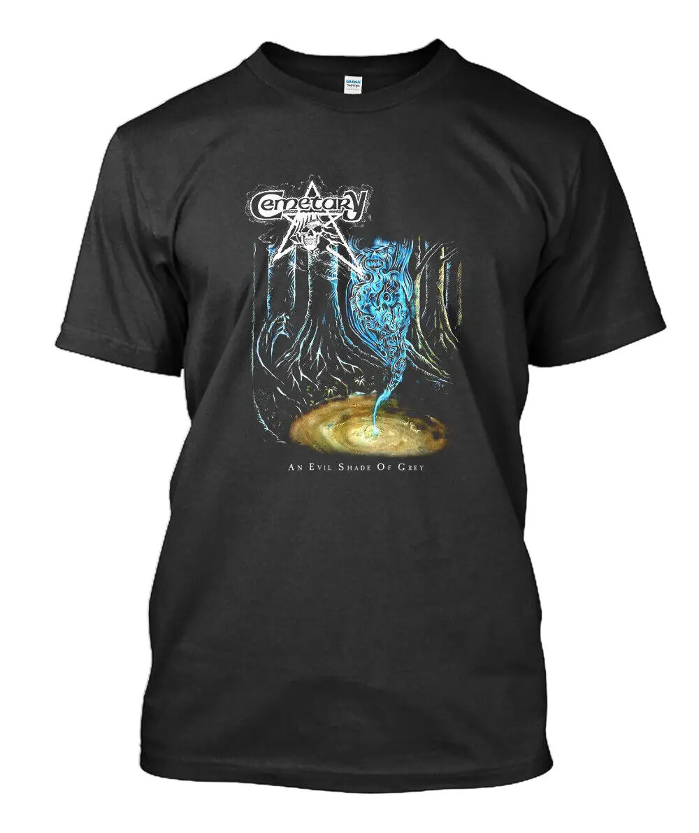 

New 2022 Cemetary An Evil Shade of Grey Hip Hop Cotton T Shirt Men Casual Short Sleeve Tees Tops Dropshipping