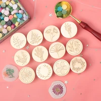 peace branch wax stamp plant series beautiful fire paint seal envelope sealing wax seal wedding invitation decoration diy gift