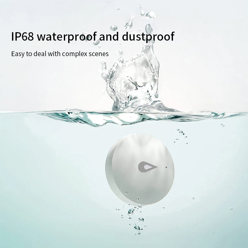 Датчик утечки воды Aubess ZigBee смарт-датчик работает с приложением Tuyasmart / Smart Life |