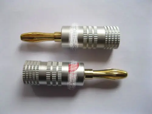 Высококачественный 4 мм разъем типа банан Позолоченный для динамика красный и