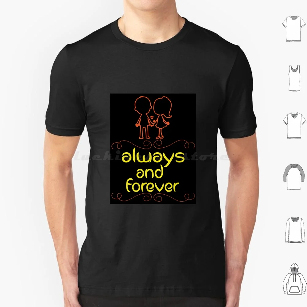 

Мужская/женская футболка с надписью «Always And Forever»