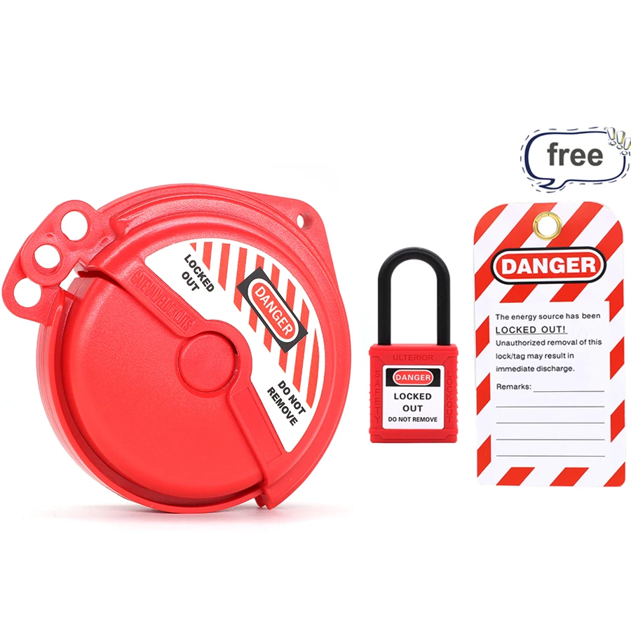 Красный стандартный запорный клапан блокировка промышленного клапана замок из