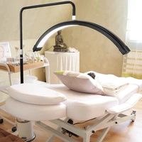 led lash light moon light half ring floor led lamp with stand 40w phone holder for makeup beauty salons eyebrow tattoo lighting