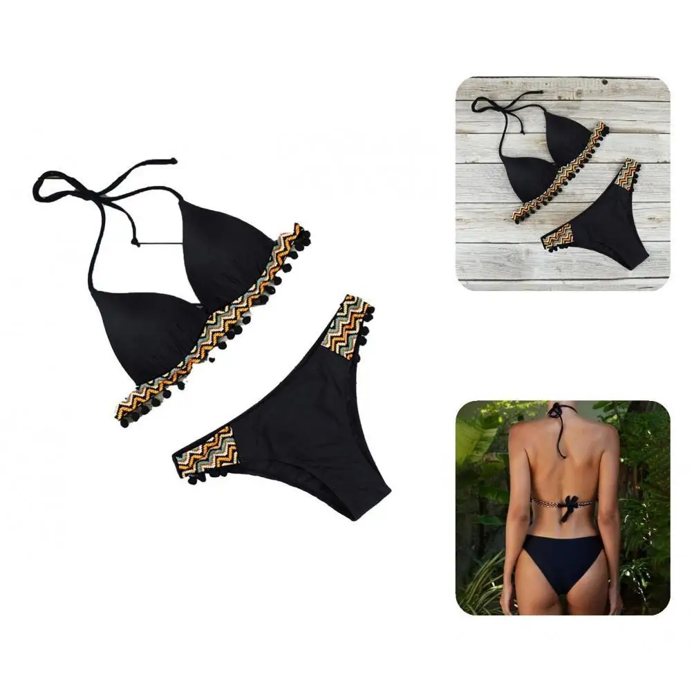 

Beachwear Charming Two Pieces Bathing Suit Backless for Water Activity