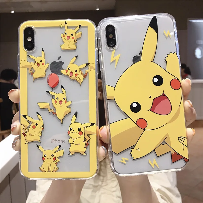

Новинка, Пикачу, подходит для IPhone 14pro, искусственный чехол, аниме, Покемон, IPhone13, мягкий чехол plus, Прозрачный Рождественский подарок