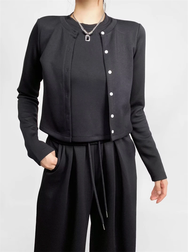 KEYANKETIAN 2024 осень/зима новый женский лоскутный хлопковый свитшот с круглым вырезом