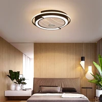 smart ceiling fan remote control acrylic ceiling fan for living room modern led cooling ventilador de techo minimalist fan